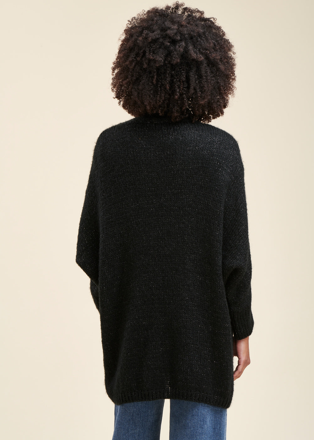 Gilet oversize in maglia cangiante