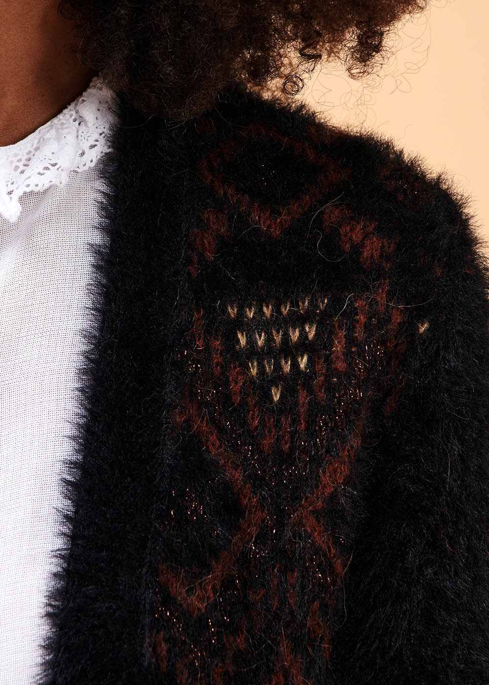 Jacquard-Weste im skandinavischen Stil