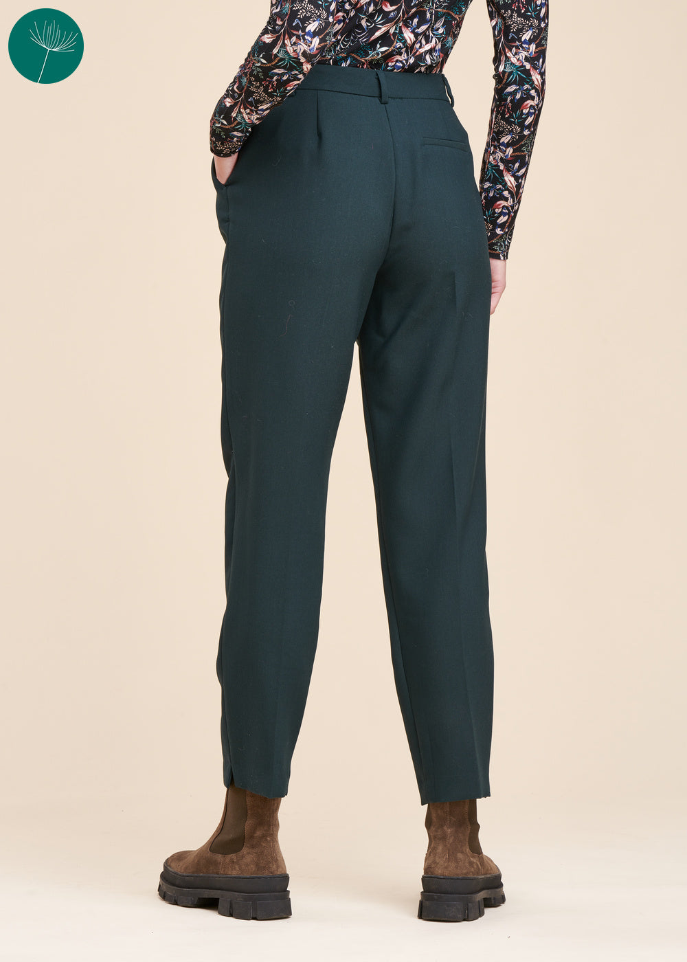 Pantalon uni cigarette