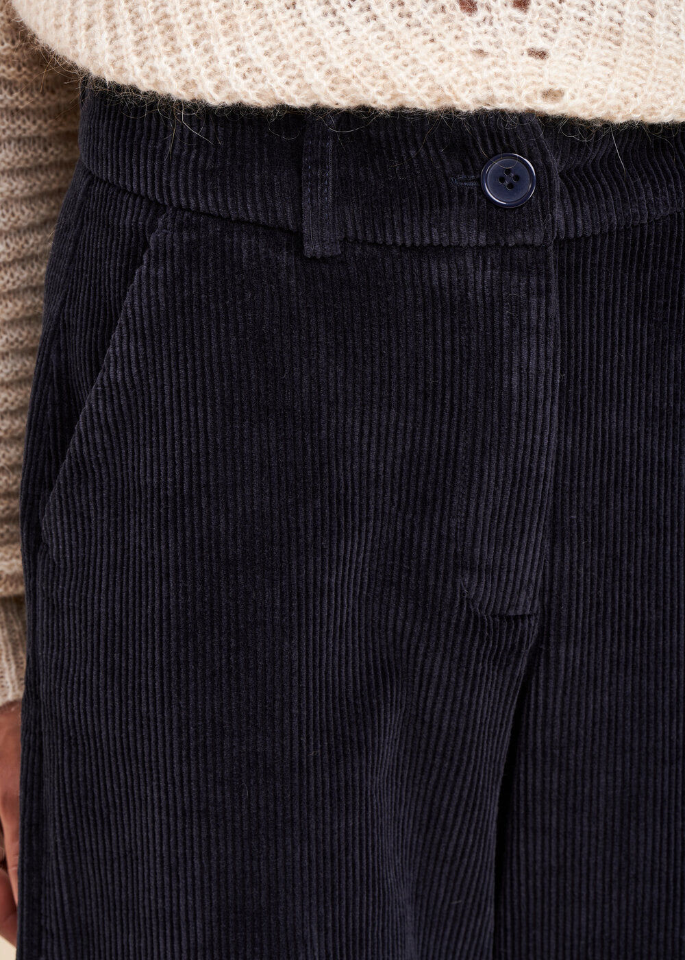 Pantalon large en velours