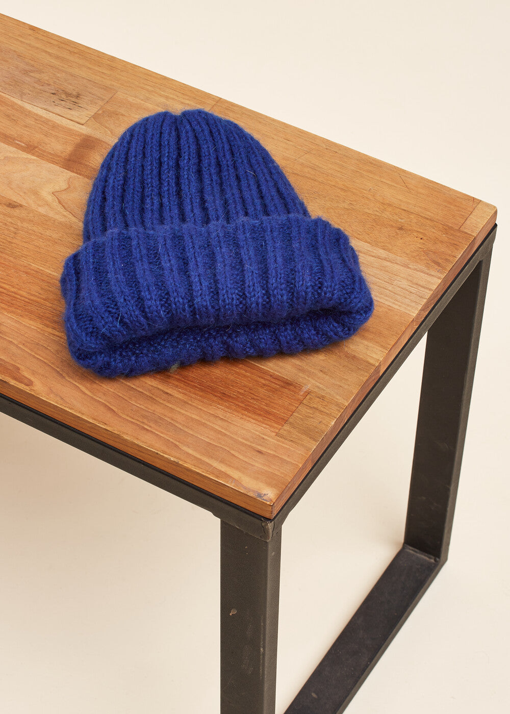 Knitted mohair wool hat