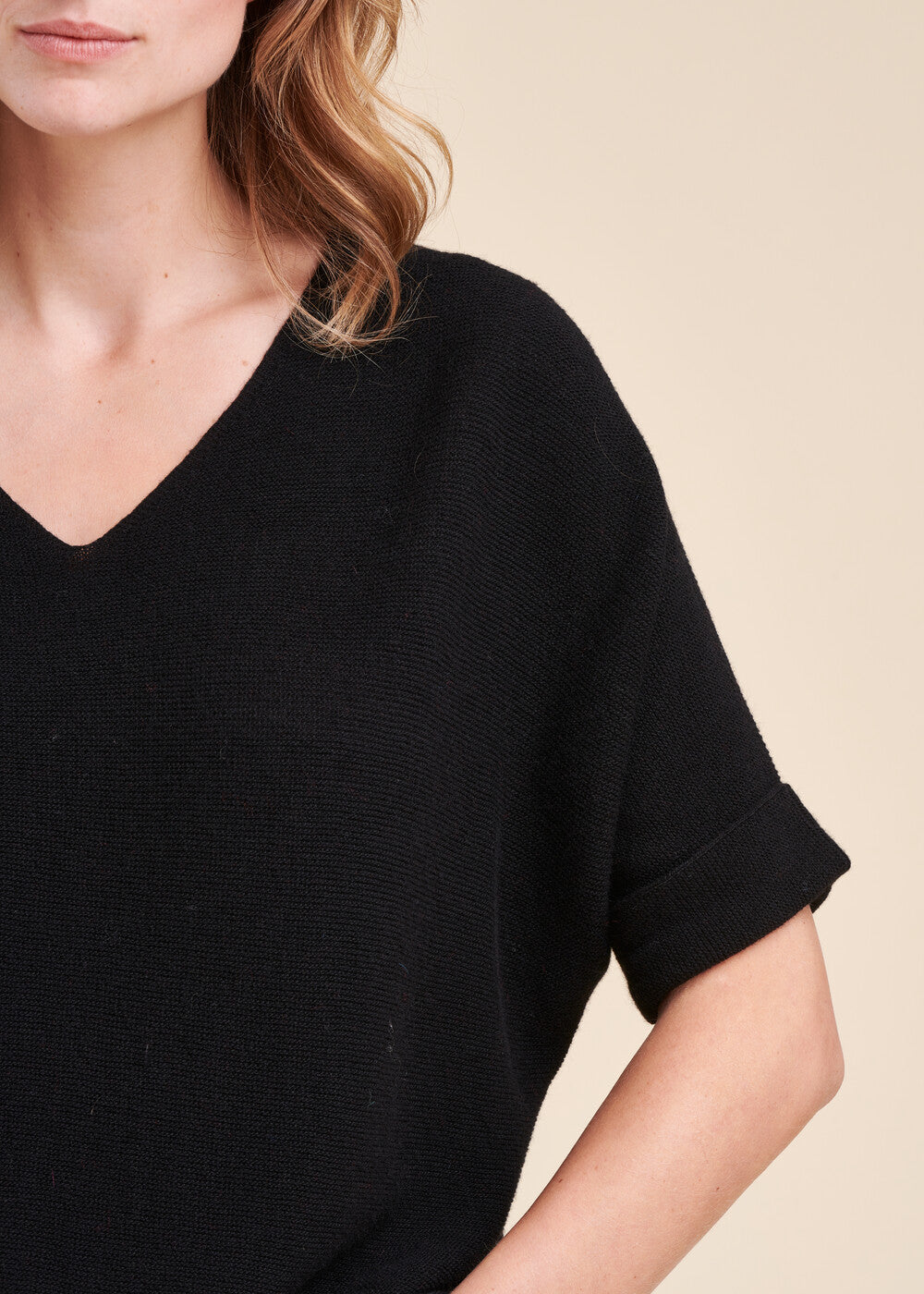 Oversize short-sleeved jumper