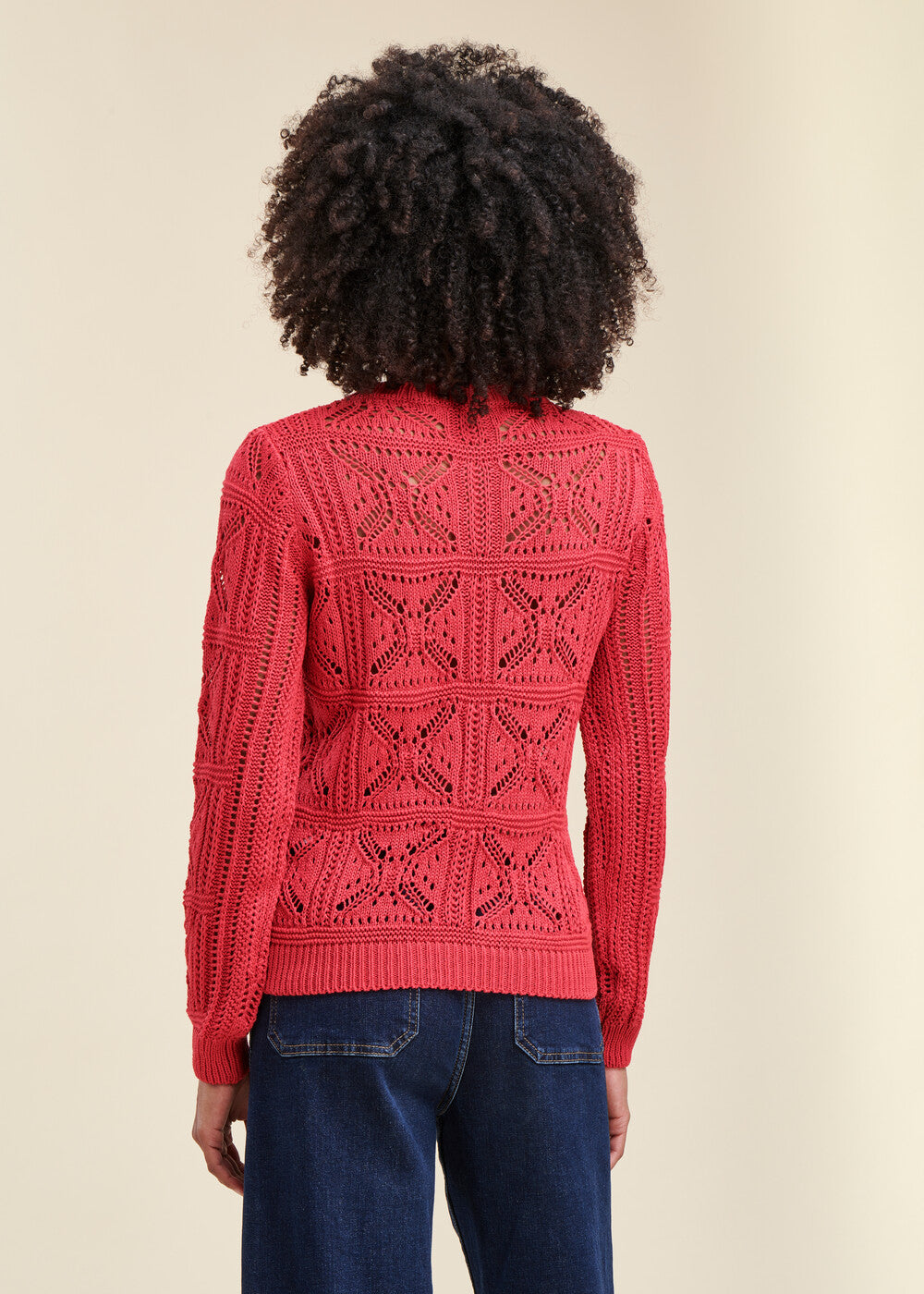 Crochet knit sweater